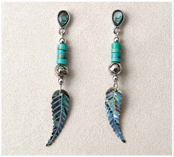 Wild Pearle Earrings -Southwest Feathers