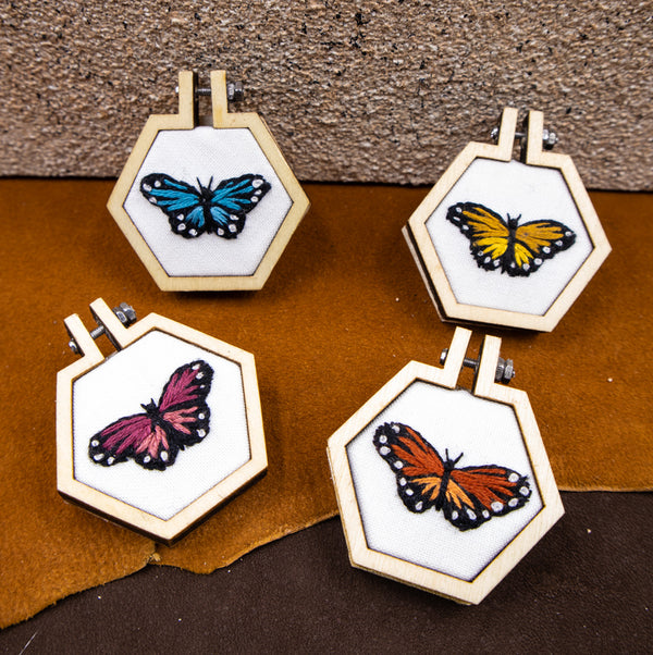 Embroidered Pins by Teresa Dunlap