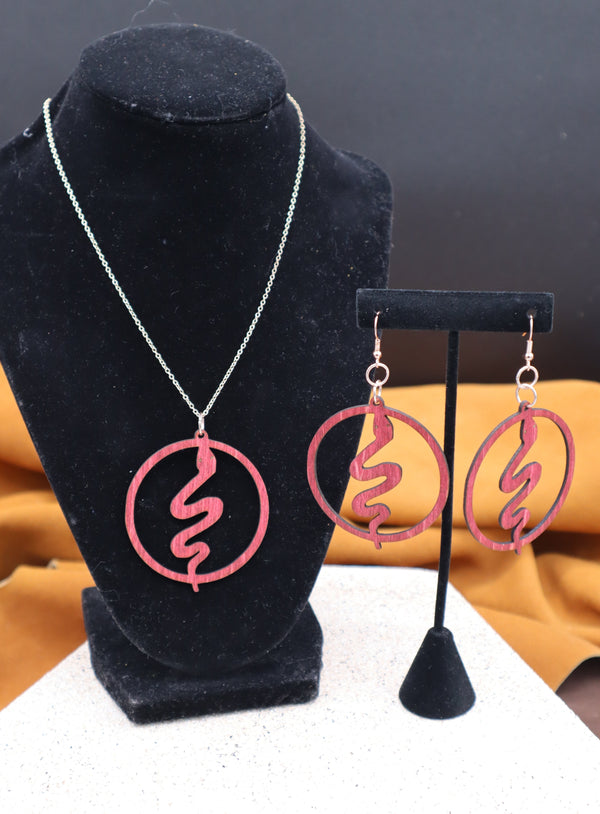 Snake Earring & Necklace Set by Beckee Garris