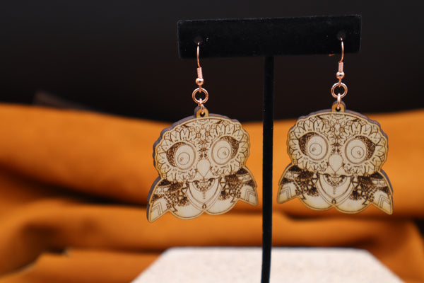 Small Owl Earrings by Beckee Garris