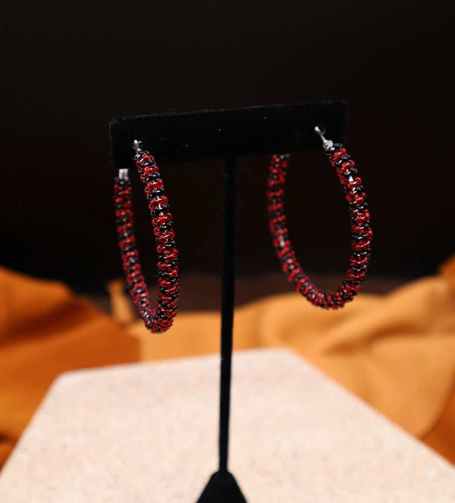 Beaded Hoop Earrings by Jeannie Sanders