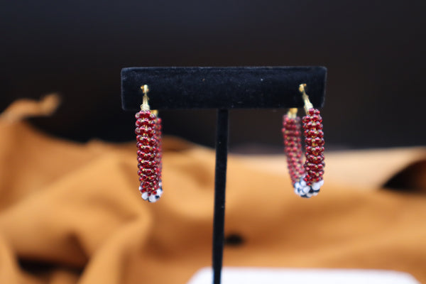 Beaded Hoop Earrings by Sarah Tucker
