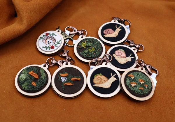 Embroidered Keychains by Teresa Dunlap