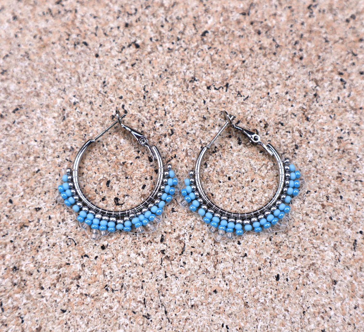 Small Beaded Hoop Earrings by Gracie Osborn – Catawba