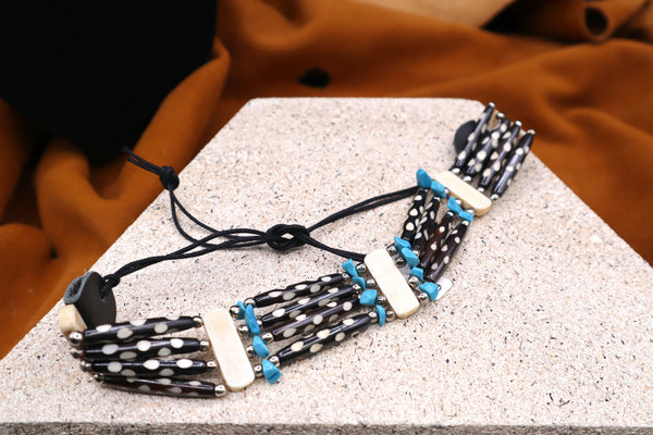 Bone & Turquoise Choker