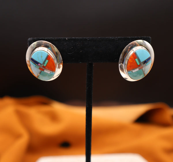 Stone Inlay Earrings