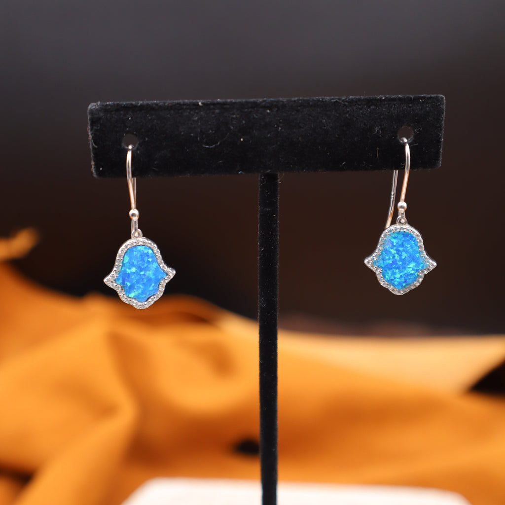 Blue Opal Earrings