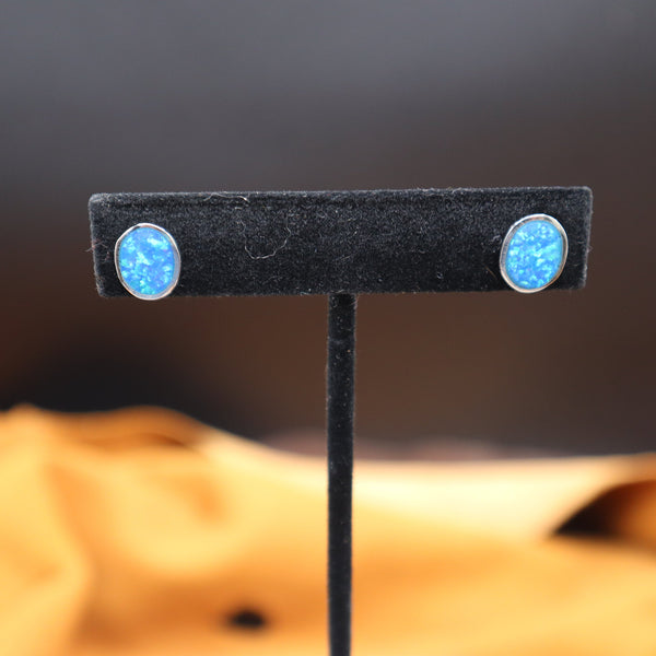 Blue Opal Earrings