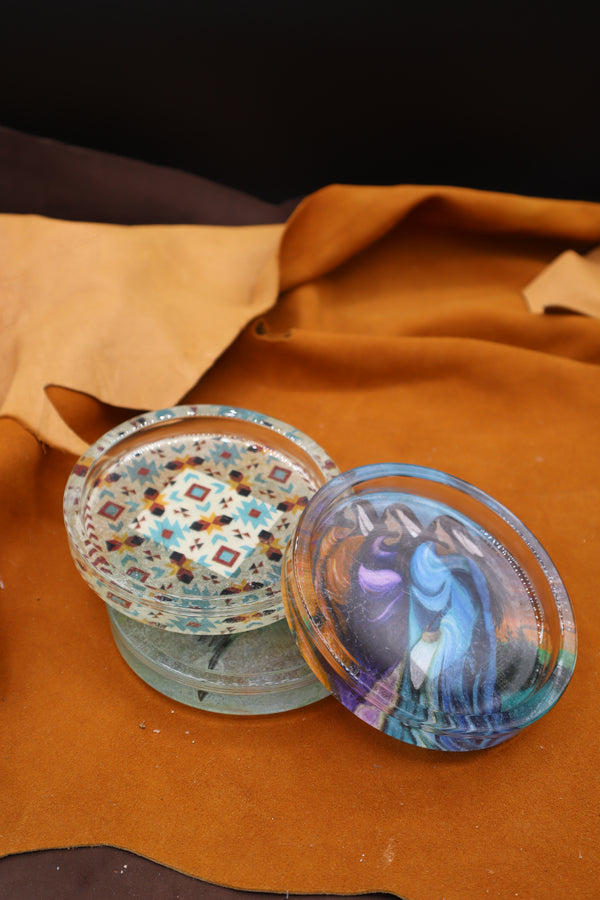 Glass Trinket Dish by Cecelia Mitchell