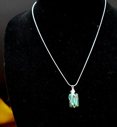 Emerald Stone Necklace by Amanda Wilson