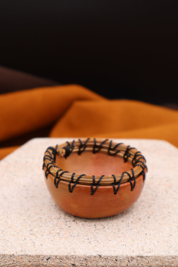 Small Bowl w/ Pine Needle Rim by Teresa Dunlap