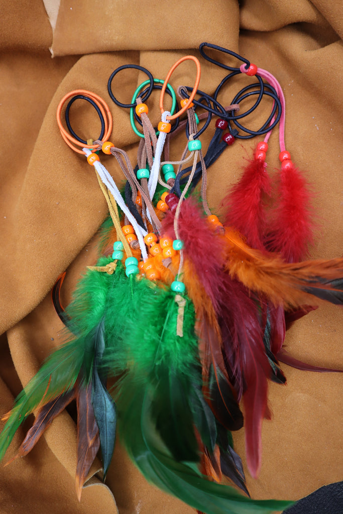 Feather Hair tie by Cindy & Mandy George