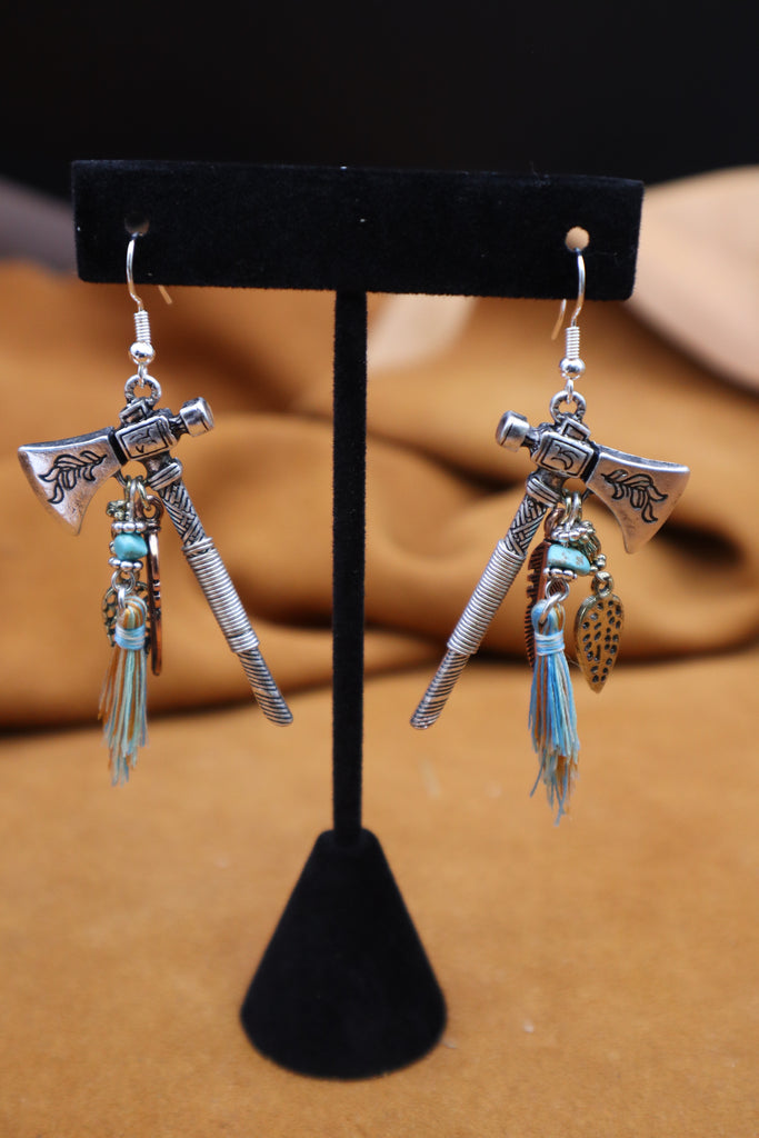 Tomahawk Earrings by Cindy & Mandy George