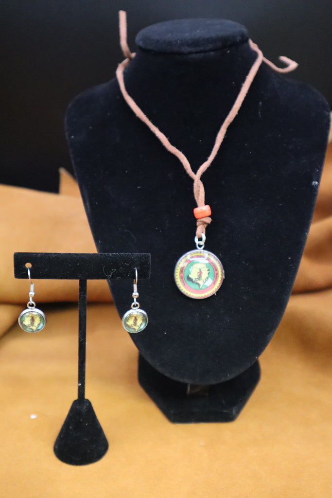 Leather Earring & Choker Set by Jessica Sweet