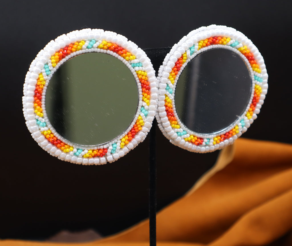 Mirror Cab Earrings by Kristy Blue