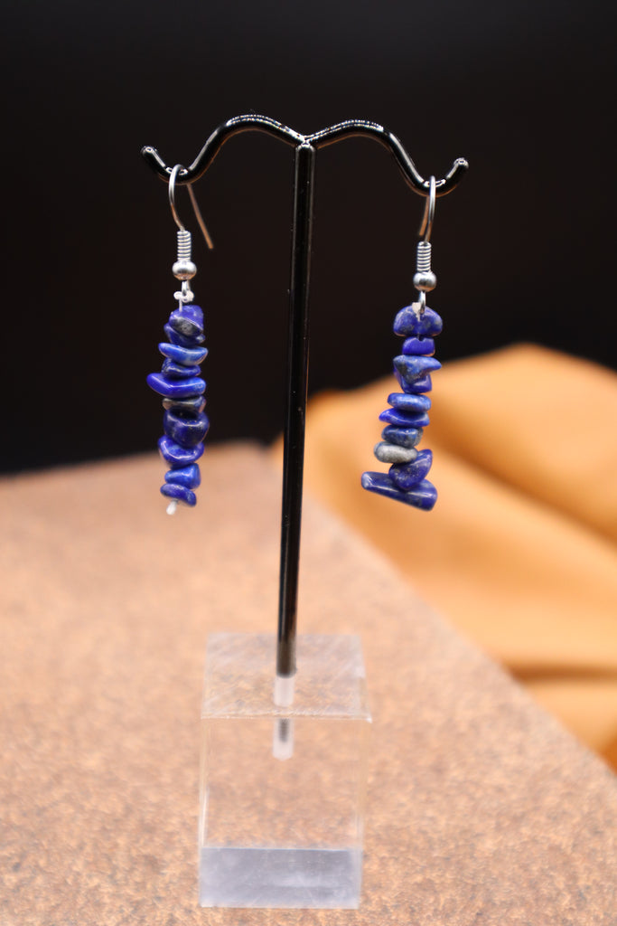 Blue Stone Dangle Earrings by Alex Boatwright