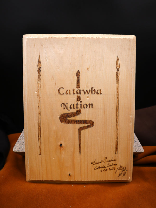 Wooden Plaque by Marcus E. Sanders