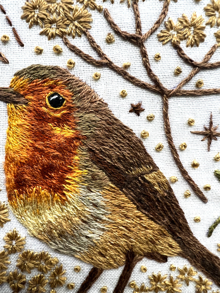 Red Robin Repeating Patterns Embroidered Red Robin by Teresa Dunlap – Catawba Cultural Preservation ...