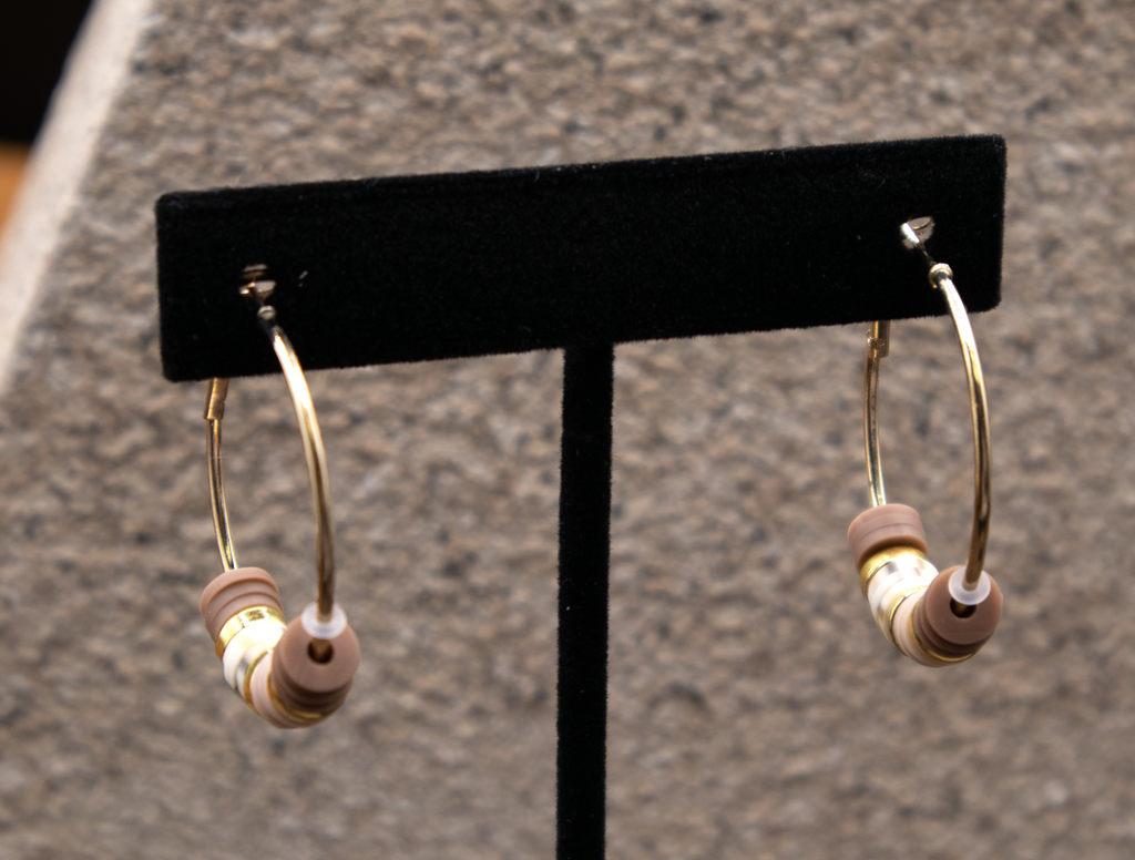 MD Gold Hoop Earrings by Linda Harris
