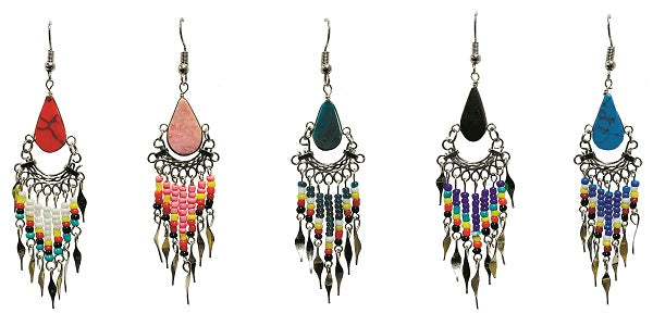 Stone Beaded Earrings
