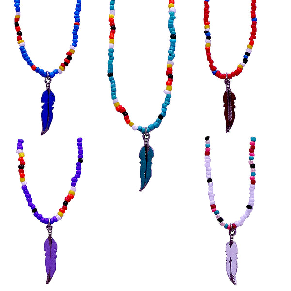 Feather Bead Necklace