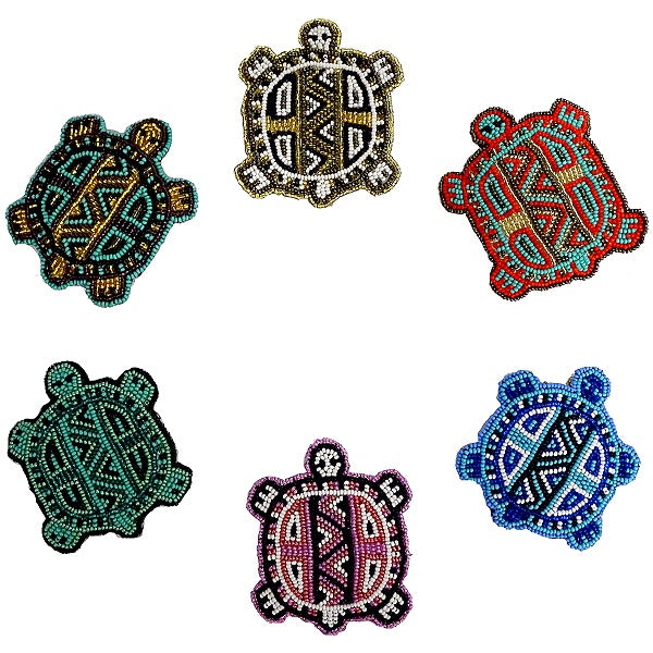 Seed Bead Turtle Hairclips