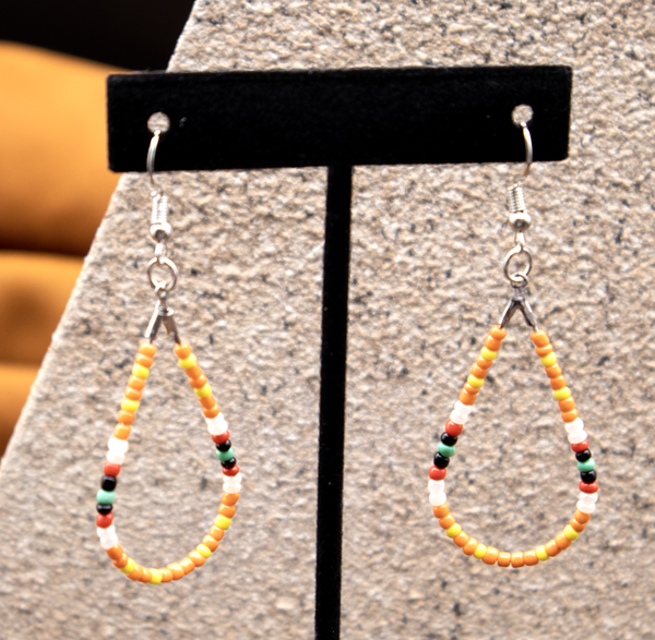 Teardrop Beaded Earrings by Linda Davis