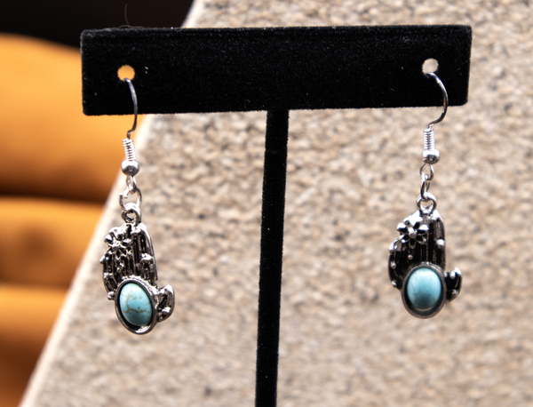 Turquoise Dangle Earrings by Linda Davis