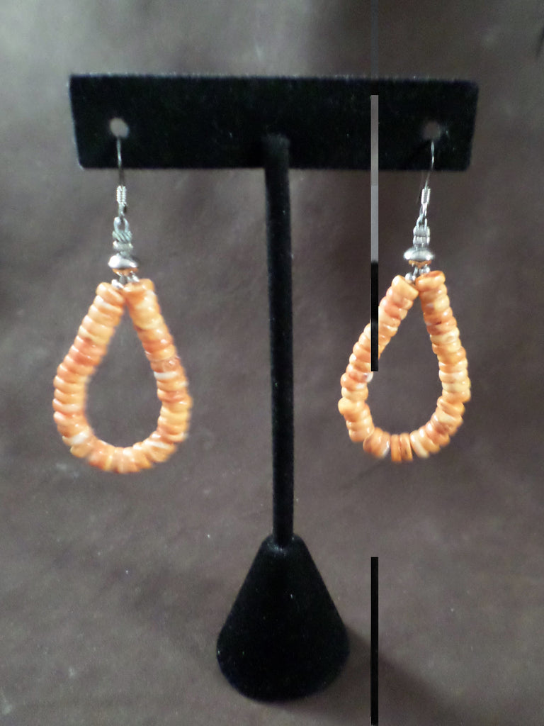 Orange loop Earrings