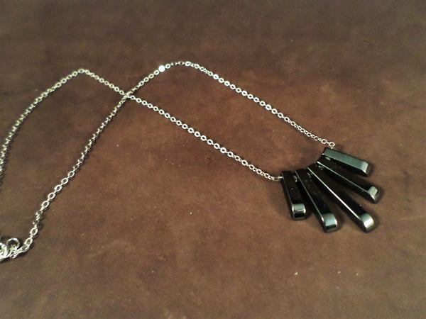 Hematite Waterfall Necklace