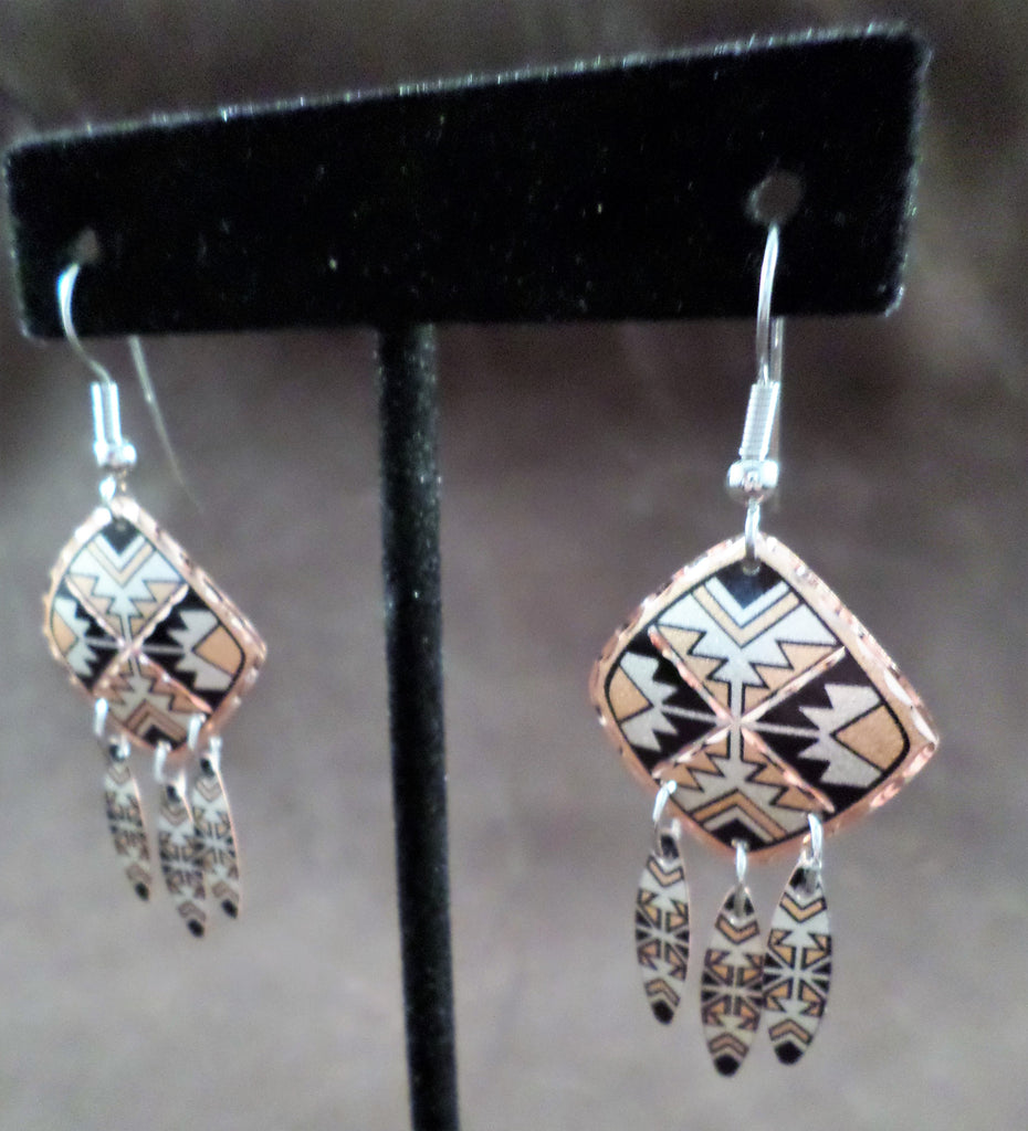 Diamond Southwest Copper Earrings