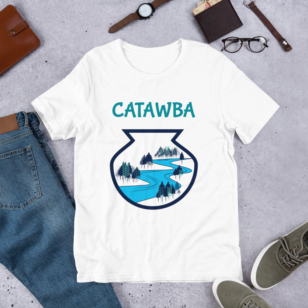 Catawba River Scene Short-Sleeve Unisex T-Shirt w/ artwork by Alex Osborn