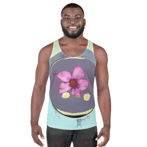 Mandevilla & Buttercup Unisex Tank Top - Design by DeLesslin George-Warren