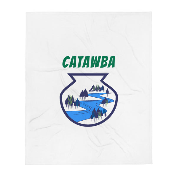 Catawba River Scene Throw Blanket w/ artwork by Alex Osborn